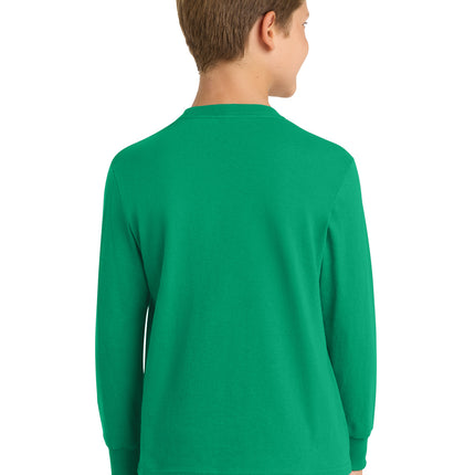 Port & Co™ Youth Long Sleeve Core Cotton Tee — PC54YLS