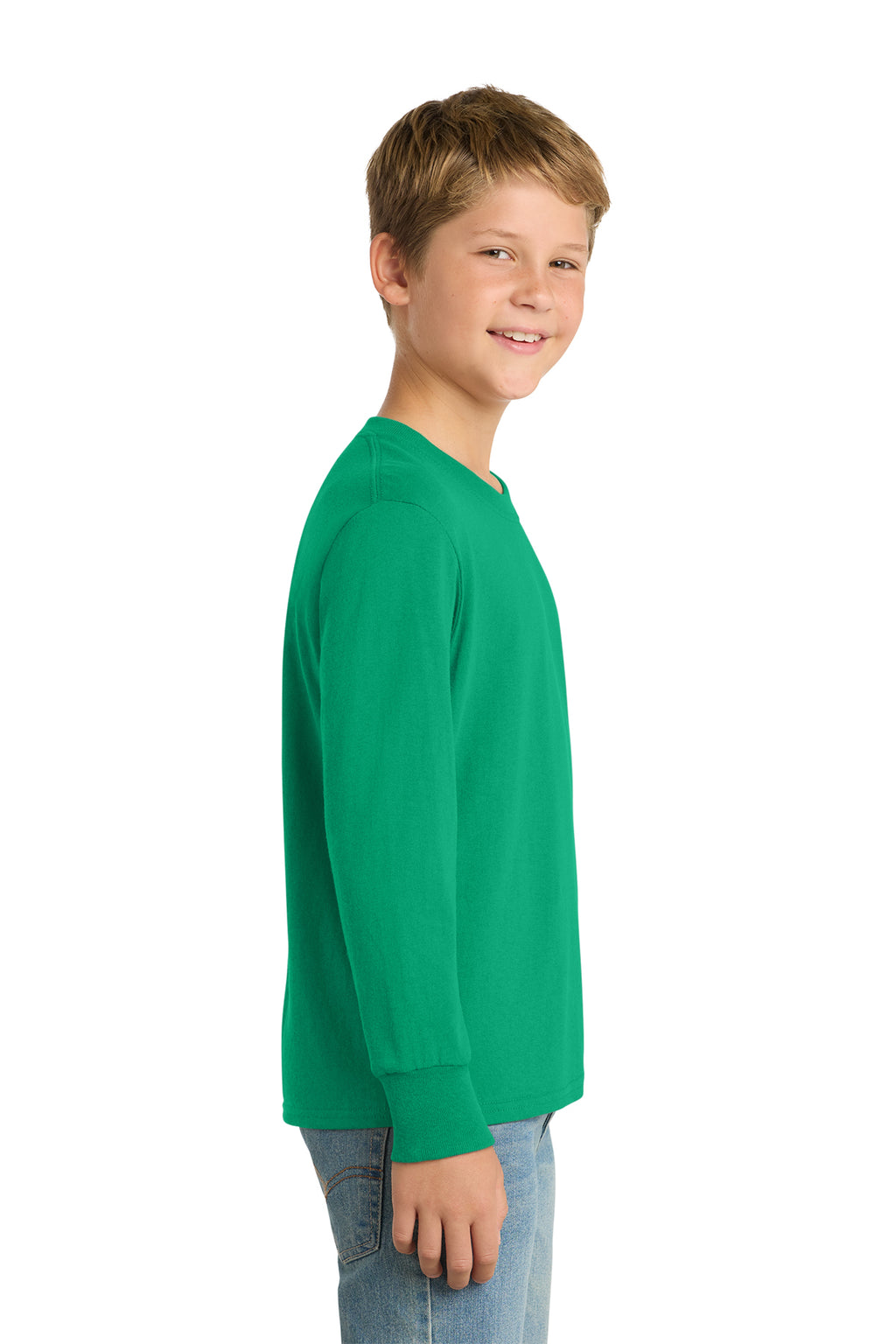 Port & Co™ Youth Long Sleeve Core Cotton Tee — PC54YLS