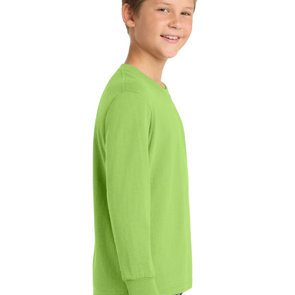 Port & Co™ Youth Long Sleeve Core Cotton Tee — PC54YLS