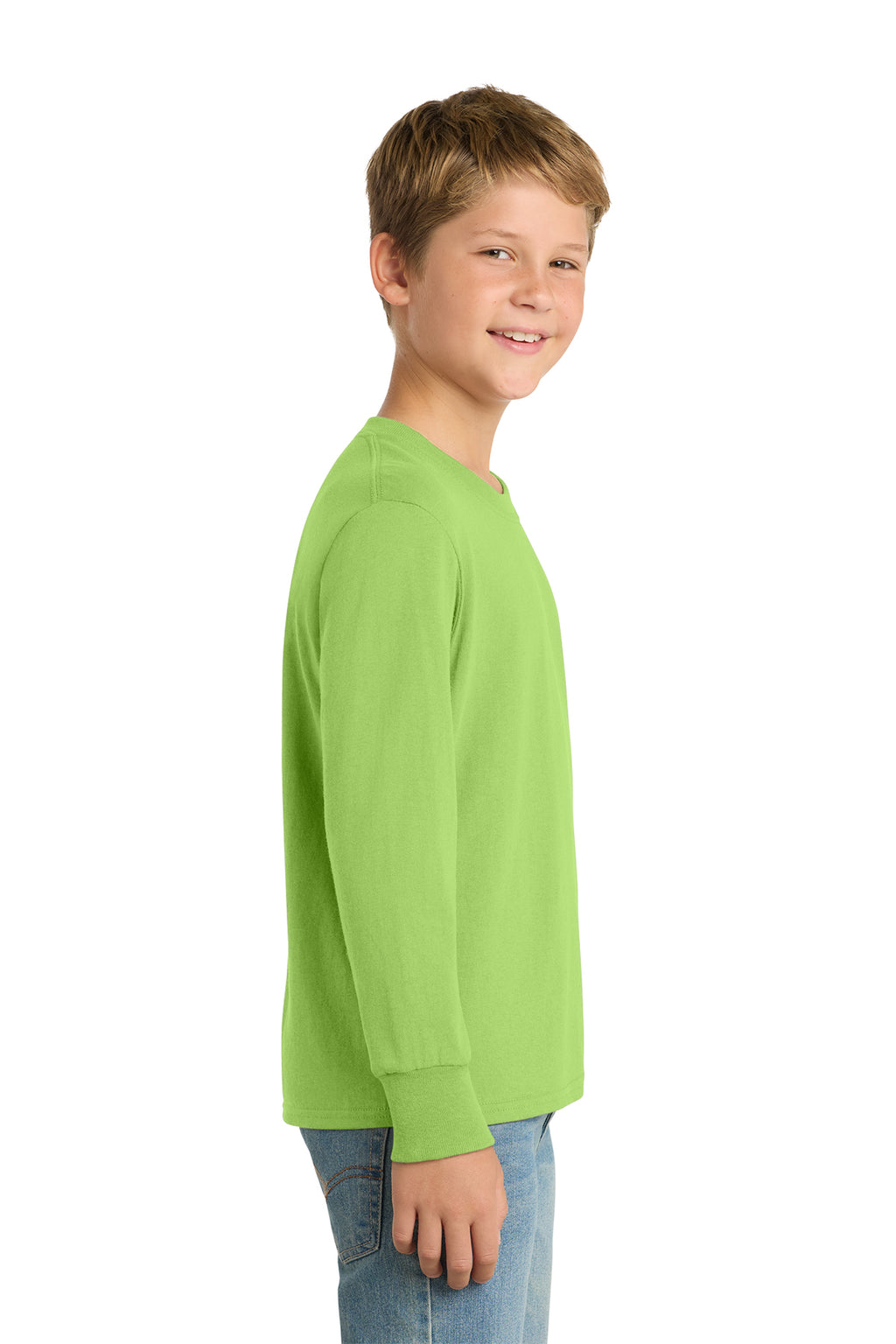 Port & Co™ Youth Long Sleeve Core Cotton Tee — PC54YLS