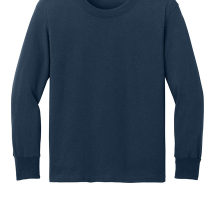 Port & Co™ Youth Long Sleeve Core Cotton Tee — PC54YLS
