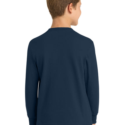 Port & Co™ Youth Long Sleeve Core Cotton Tee — PC54YLS