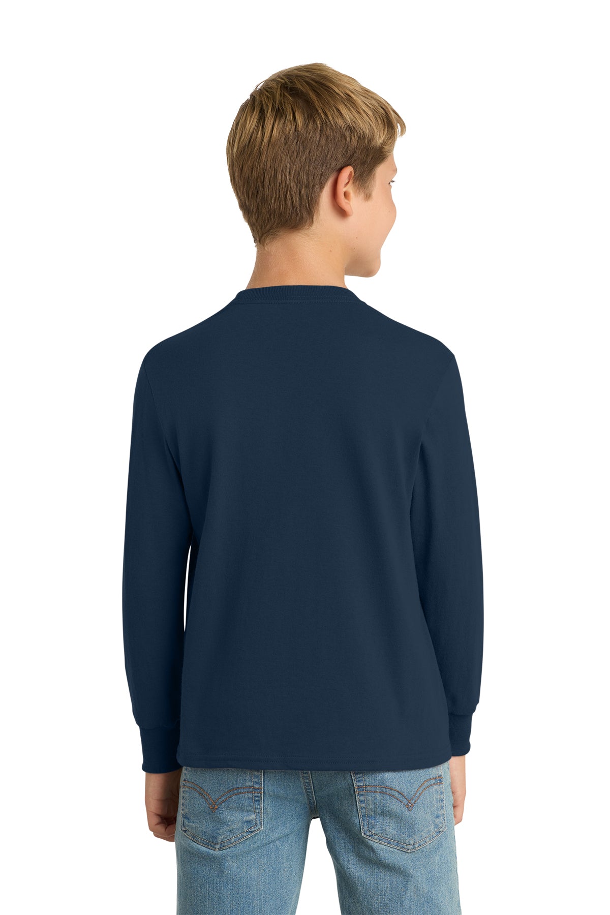 Port & Co™ Youth Long Sleeve Core Cotton Tee — PC54YLS
