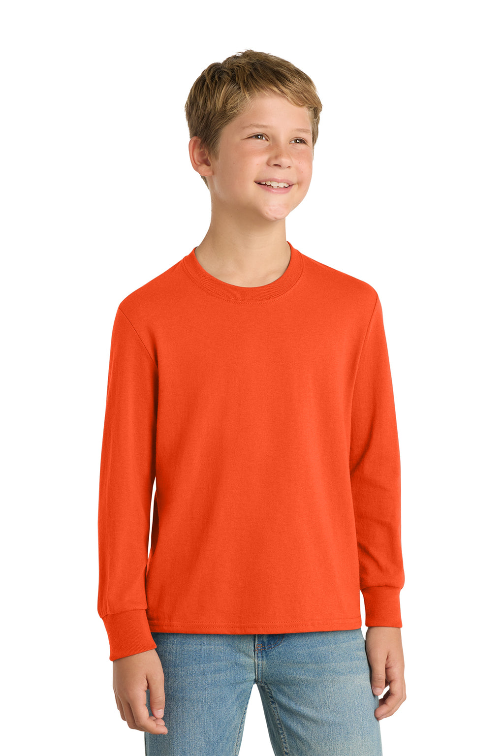Port & Co™ Youth Long Sleeve Core Cotton Tee — PC54YLS