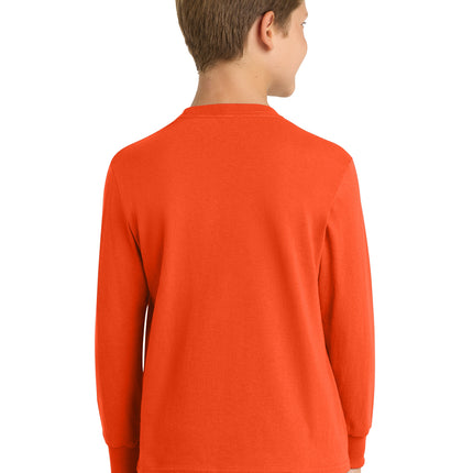 Port & Co™ Youth Long Sleeve Core Cotton Tee — PC54YLS