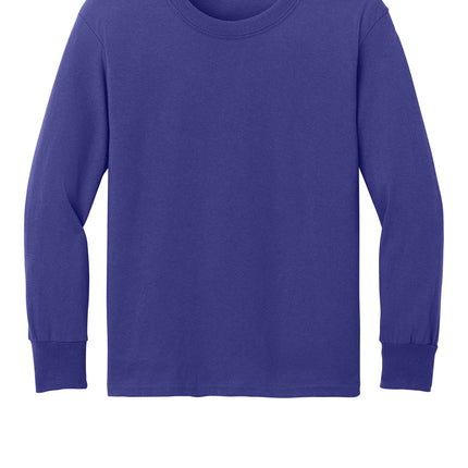 Port & Co™ Youth Long Sleeve Core Cotton Tee — PC54YLS