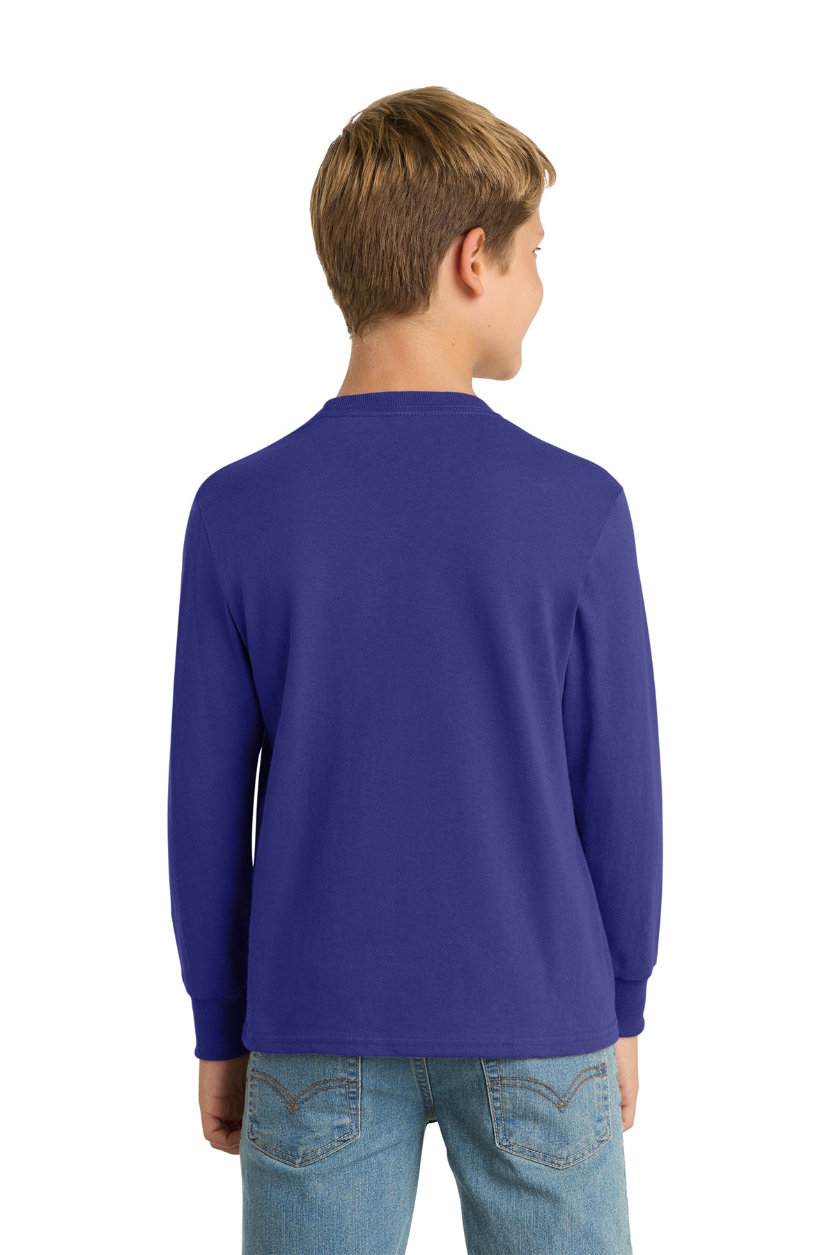 Port & Co™ Youth Long Sleeve Core Cotton Tee — PC54YLS