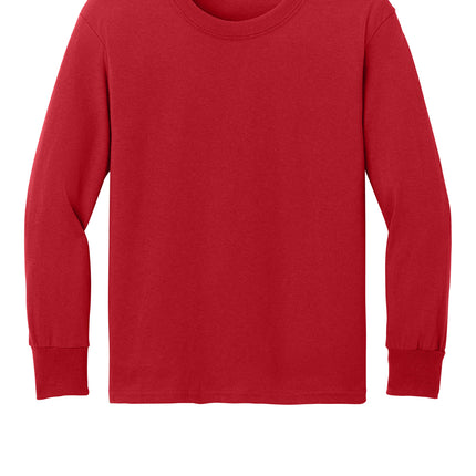 Port & Co™ Youth Long Sleeve Core Cotton Tee — PC54YLS
