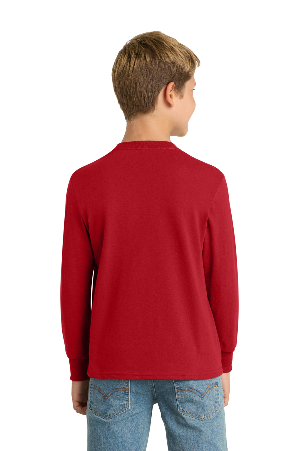 Port & Co™ Youth Long Sleeve Core Cotton Tee — PC54YLS