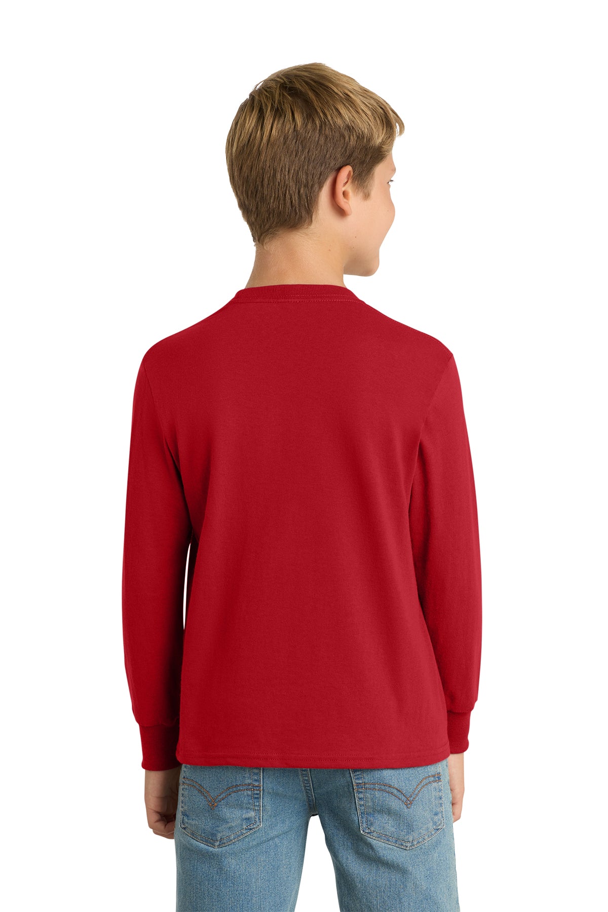 Port & Co™ Youth Long Sleeve Core Cotton Tee — PC54YLS
