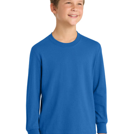 Port & Co™ Youth Long Sleeve Core Cotton Tee — PC54YLS