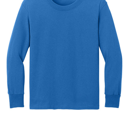 Port & Co™ Youth Long Sleeve Core Cotton Tee — PC54YLS