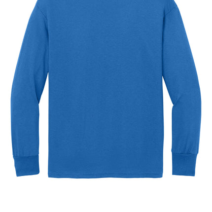 Port & Co™ Youth Long Sleeve Core Cotton Tee — PC54YLS