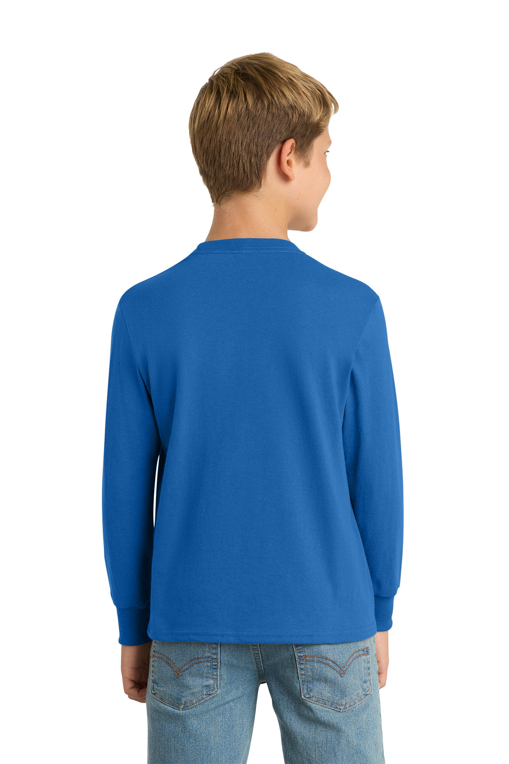 Port & Co™ Youth Long Sleeve Core Cotton Tee — PC54YLS