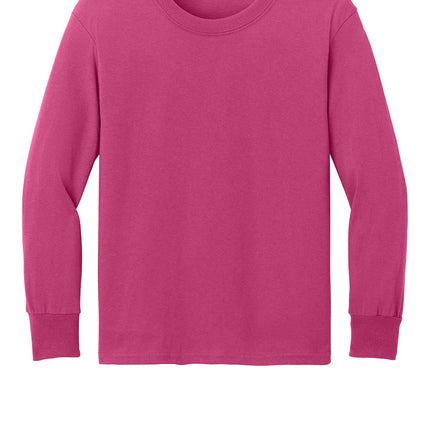 Port & Co™ Youth Long Sleeve Core Cotton Tee — PC54YLS