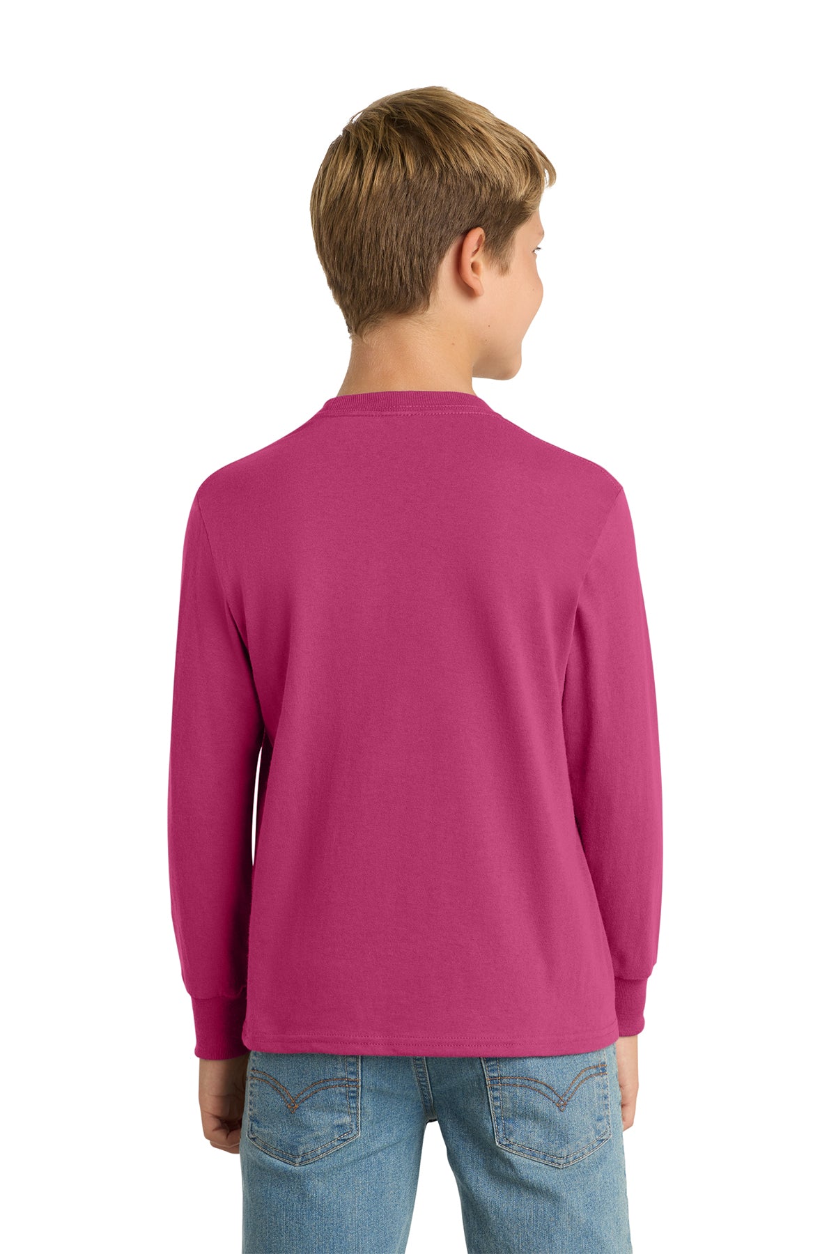Port & Co™ Youth Long Sleeve Core Cotton Tee — PC54YLS