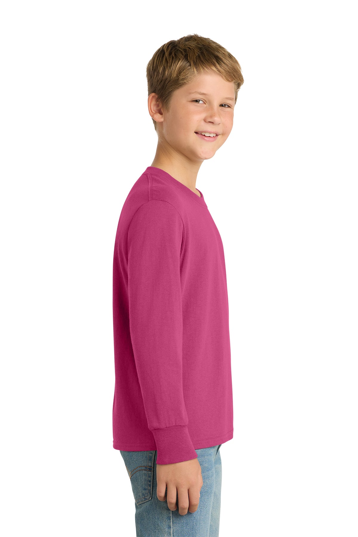 Port & Co™ Youth Long Sleeve Core Cotton Tee — PC54YLS