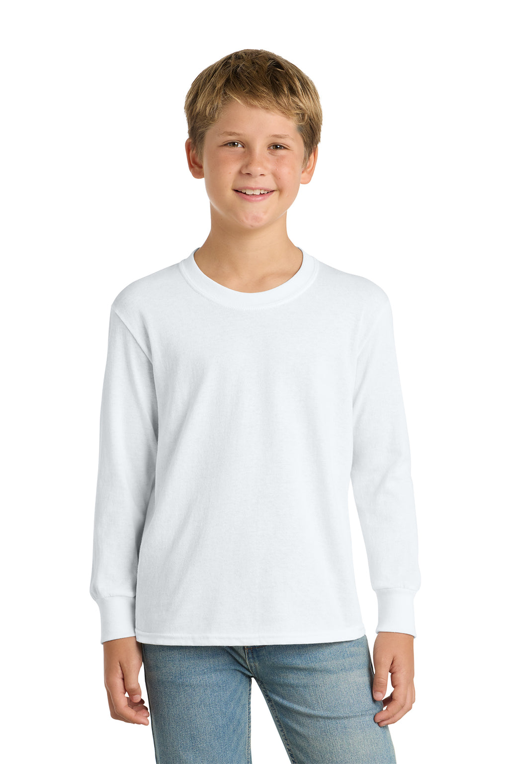 Port & Co™ Youth Long Sleeve Core Cotton Tee — PC54YLS