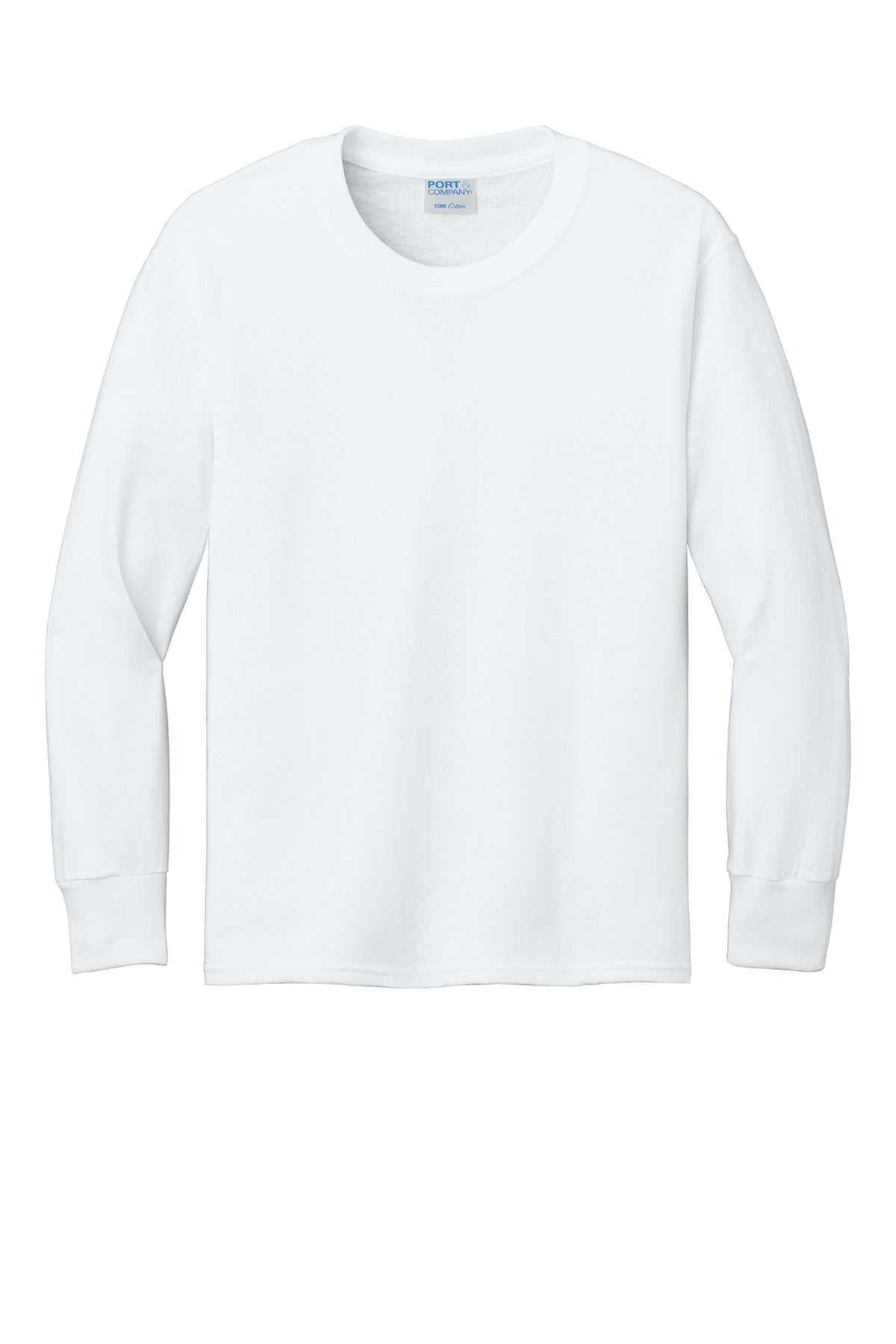 Port & Co™ Youth Long Sleeve Core Cotton Tee — PC54YLS
