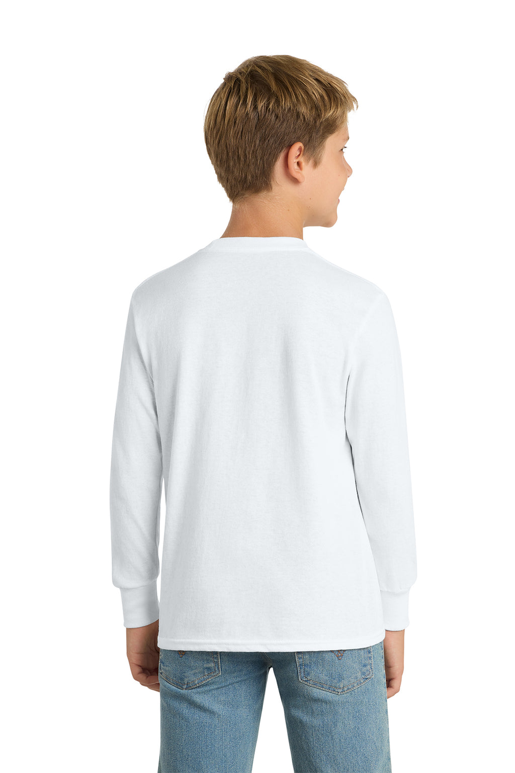 Port & Co™ Youth Long Sleeve Core Cotton Tee — PC54YLS