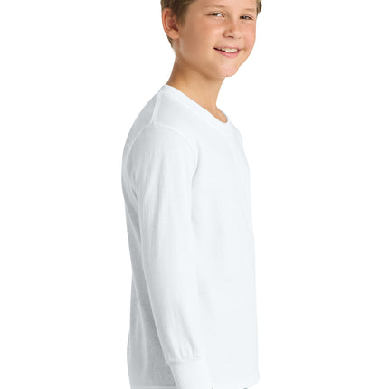 Port & Co™ Youth Long Sleeve Core Cotton Tee — PC54YLS