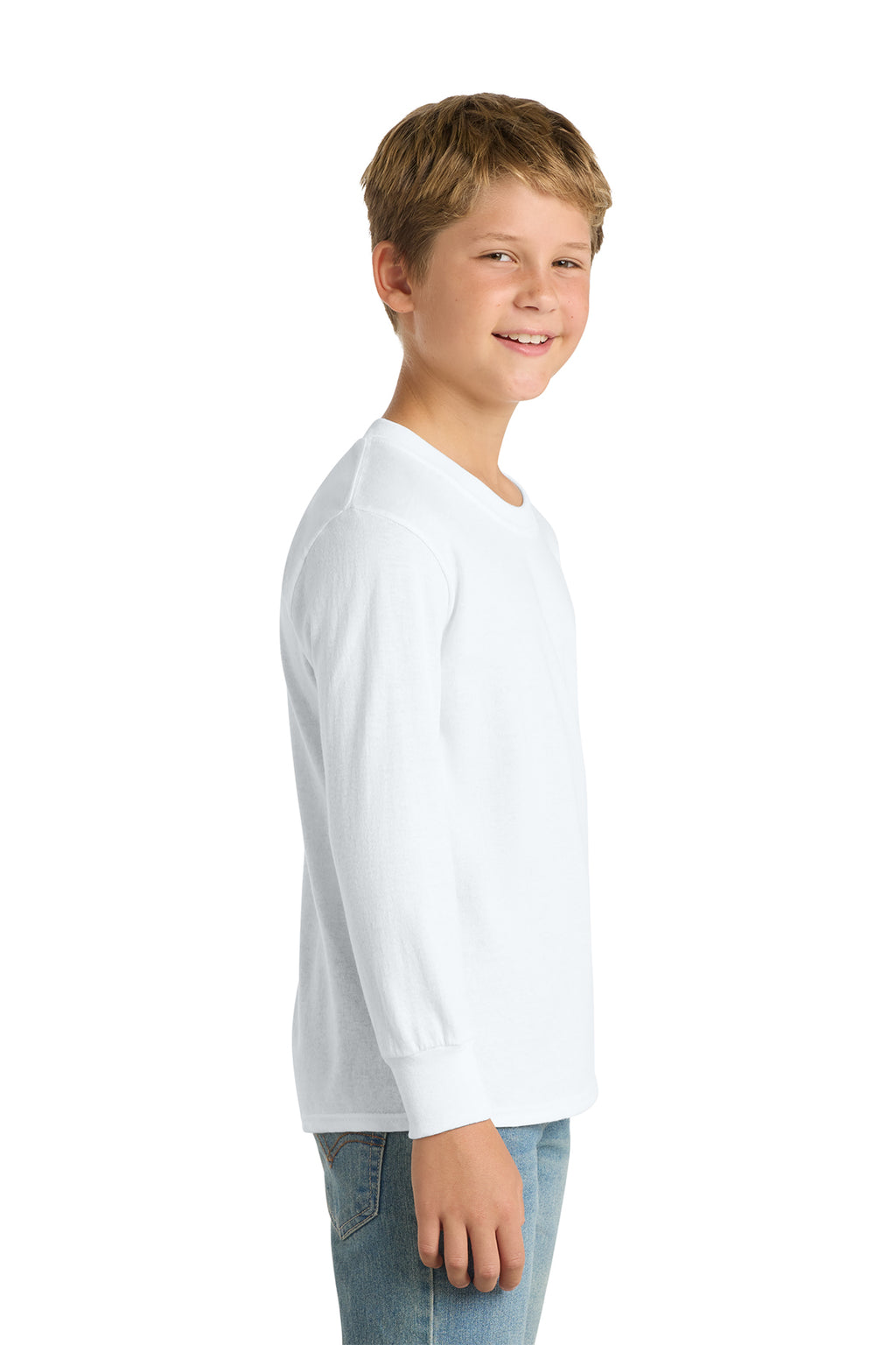 Port & Co™ Youth Long Sleeve Core Cotton Tee — PC54YLS
