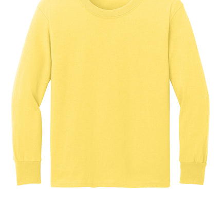 Port & Co™ Youth Long Sleeve Core Cotton Tee — PC54YLS