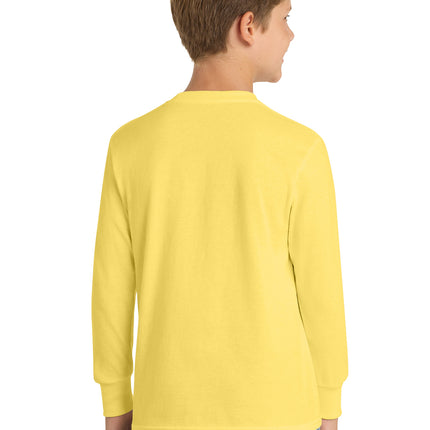 Port & Co™ Youth Long Sleeve Core Cotton Tee — PC54YLS