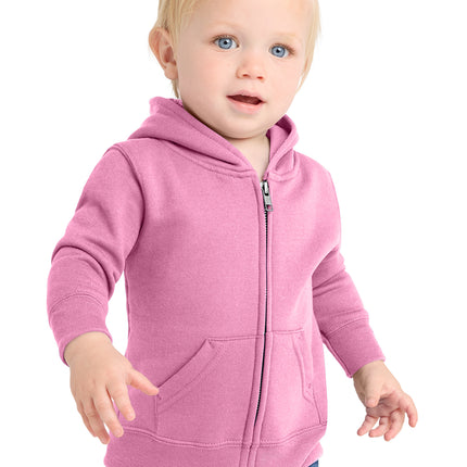 Port & Co – Infant Core Fleece Full‑Zip Hooded Sweatshirt – CAR78IZH