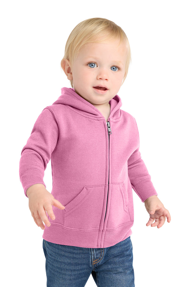 Port & Co – Infant Core Fleece Full‑Zip Hooded Sweatshirt – CAR78IZH