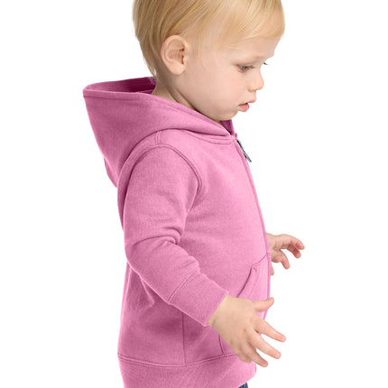 Port & Co – Infant Core Fleece Full‑Zip Hooded Sweatshirt – CAR78IZH