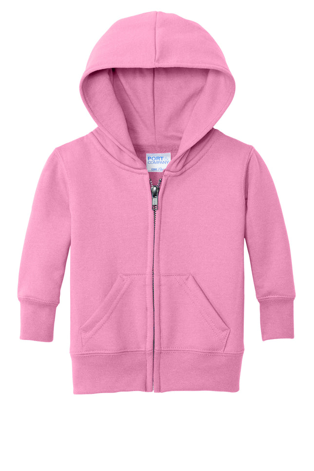 Port & Co – Infant Core Fleece Full‑Zip Hooded Sweatshirt – CAR78IZH