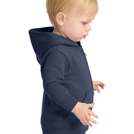 Port & Co – Infant Core Fleece Full‑Zip Hooded Sweatshirt – CAR78IZH