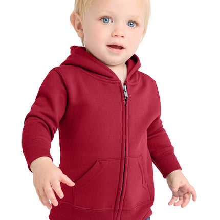 Port & Co – Infant Core Fleece Full‑Zip Hooded Sweatshirt – CAR78IZH