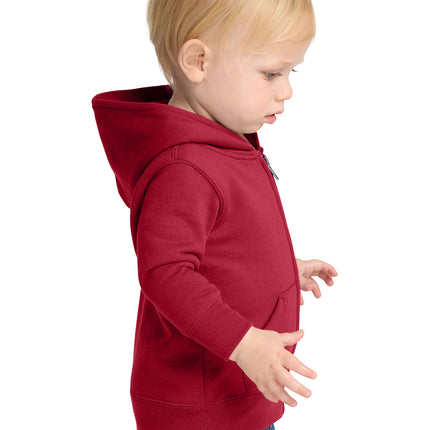 Port & Co – Infant Core Fleece Full‑Zip Hooded Sweatshirt – CAR78IZH