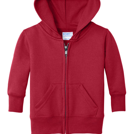 Port & Co – Infant Core Fleece Full‑Zip Hooded Sweatshirt – CAR78IZH