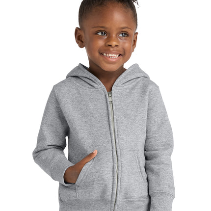 Port & Co Toddler Core Fleece Full‑Zip Hooded Sweatshirt – CAR78TZH