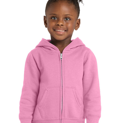 Port & Co Toddler Core Fleece Full‑Zip Hooded Sweatshirt – CAR78TZH