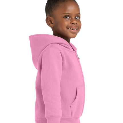 Port & Co Toddler Core Fleece Full‑Zip Hooded Sweatshirt – CAR78TZH