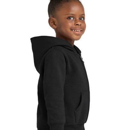 Port & Co Toddler Core Fleece Full‑Zip Hooded Sweatshirt – CAR78TZH