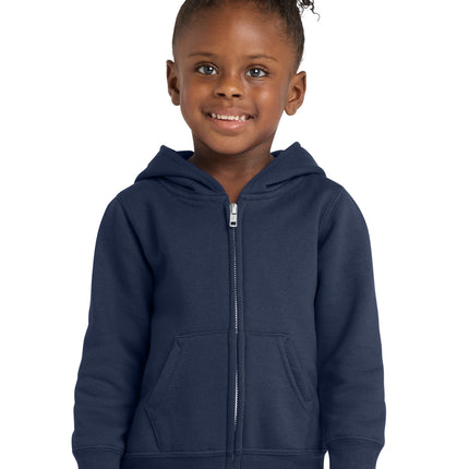 Port & Co Toddler Core Fleece Full‑Zip Hooded Sweatshirt – CAR78TZH