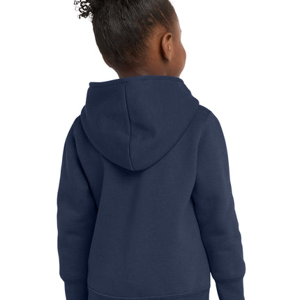 Port & Co Toddler Core Fleece Full‑Zip Hooded Sweatshirt – CAR78TZH
