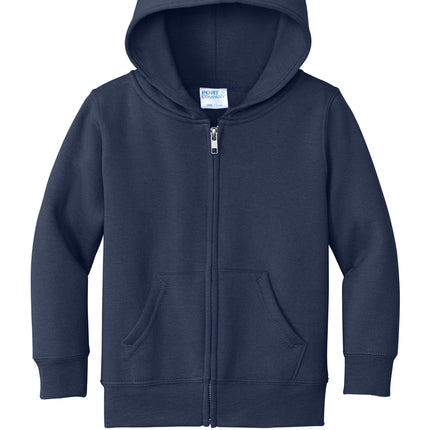 Port & Co Toddler Core Fleece Full‑Zip Hooded Sweatshirt – CAR78TZH