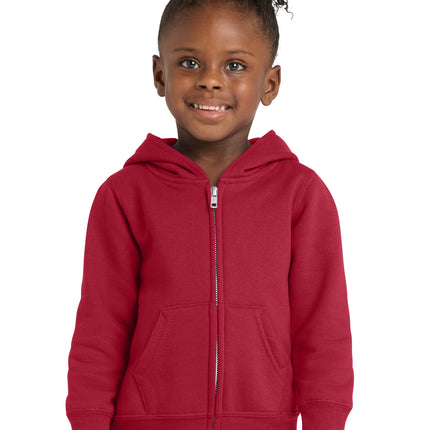 Port & Co Toddler Core Fleece Full‑Zip Hooded Sweatshirt – CAR78TZH