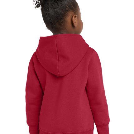 Port & Co Toddler Core Fleece Full‑Zip Hooded Sweatshirt – CAR78TZH