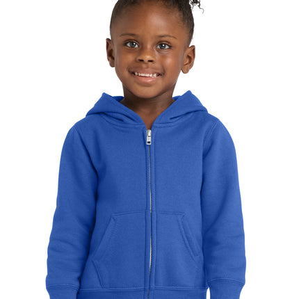 Port & Co Toddler Core Fleece Full‑Zip Hooded Sweatshirt – CAR78TZH