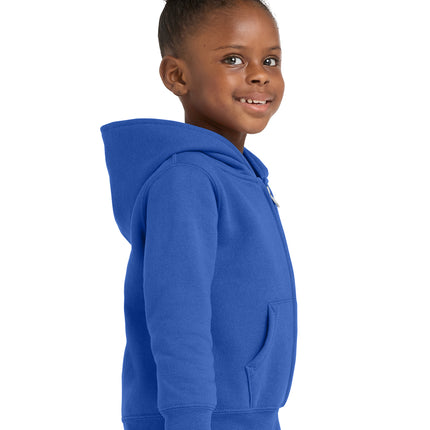 Port & Co Toddler Core Fleece Full‑Zip Hooded Sweatshirt – CAR78TZH