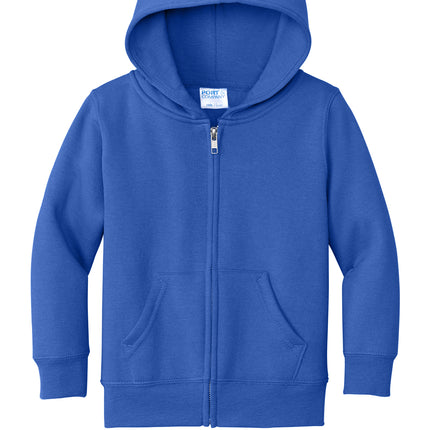 Port & Co Toddler Core Fleece Full‑Zip Hooded Sweatshirt – CAR78TZH
