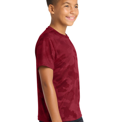 Sport‑Tek® Youth CamoHex Tee – YST370