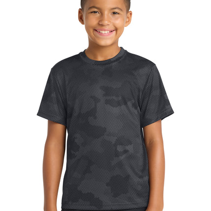 Sport‑Tek® Youth CamoHex Tee – YST370